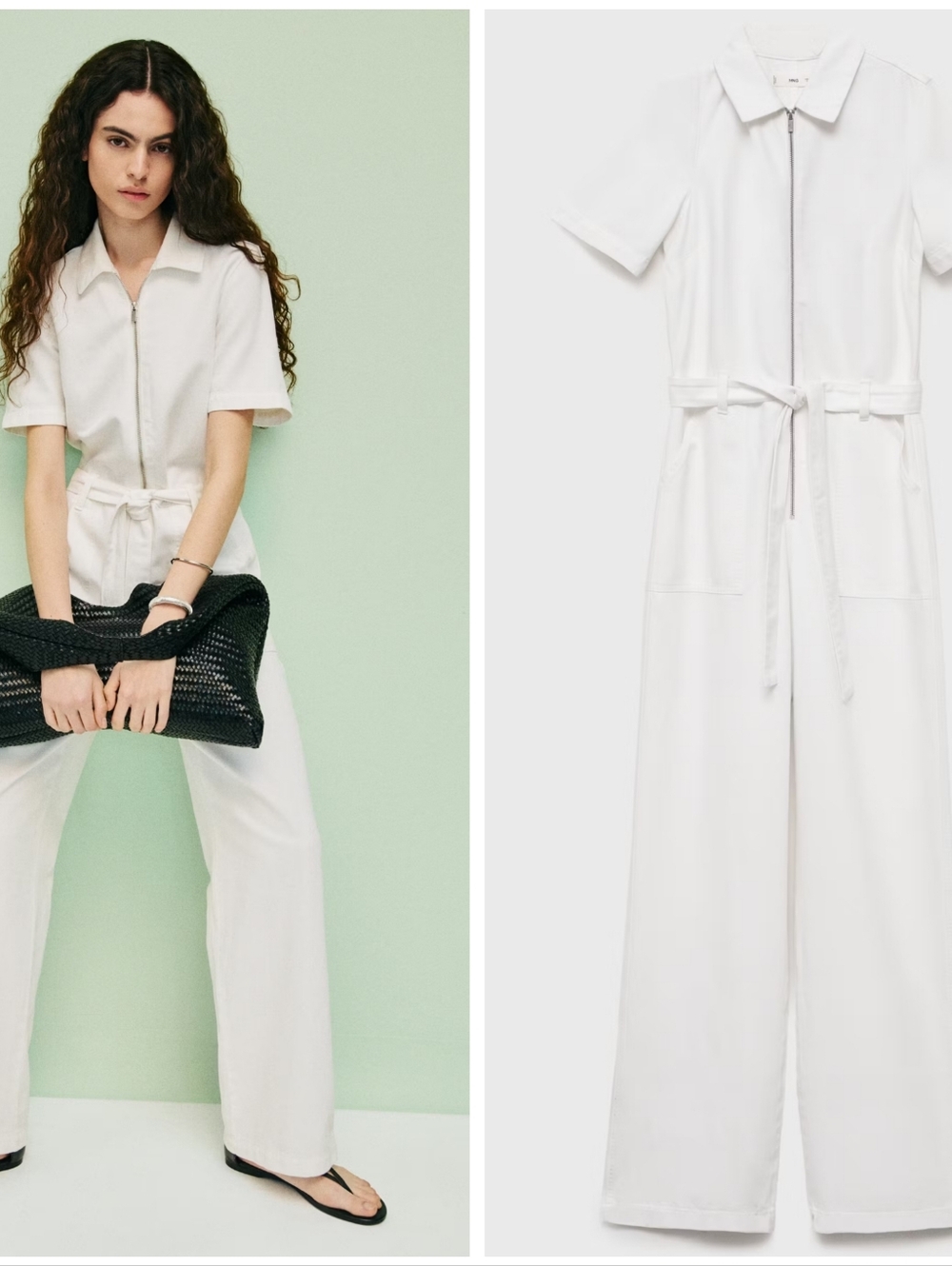MANGO Denim Jumpsuit